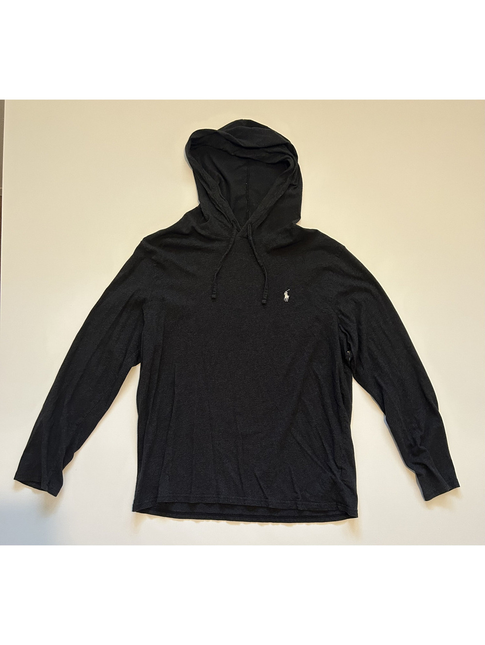 Polo Ralph Lauren Men's XL Charcoal Grey 100% Cotton Pullover Hoodie
